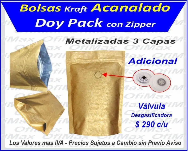 bolsas fundas empaques doy pack con boquilla genericas, colombia