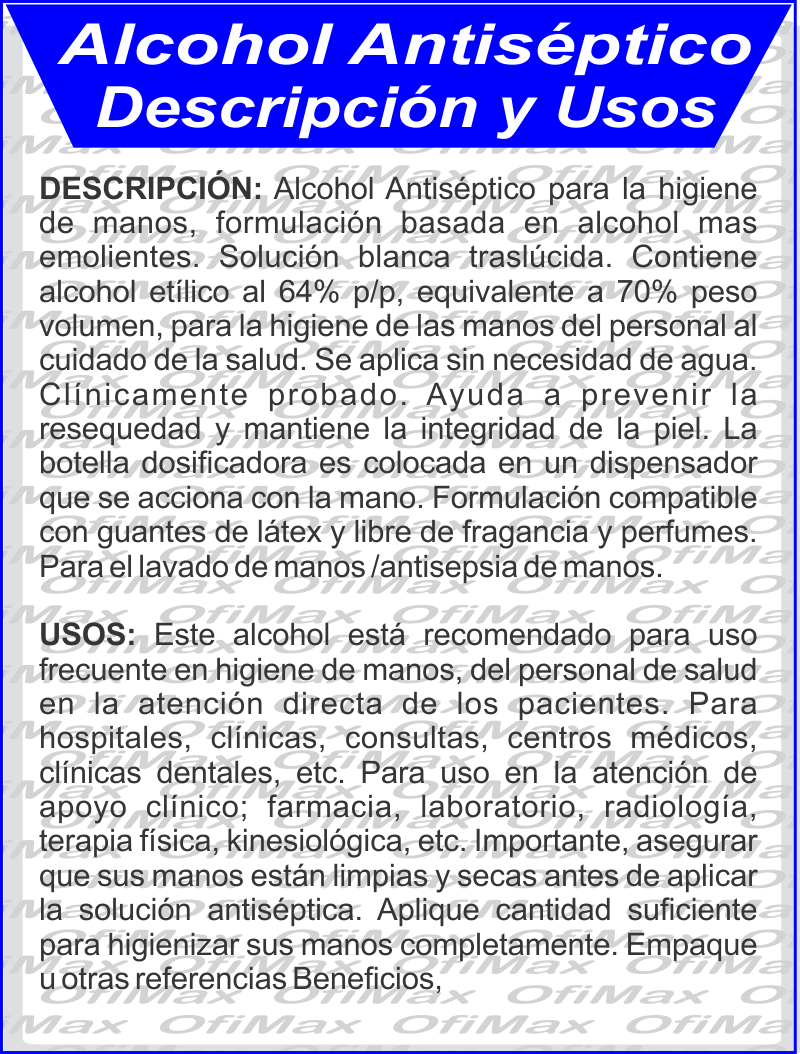 alcohol antiseptico usos, colombia