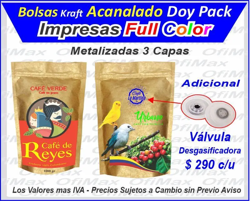 bolsas fundas o empaques doypack con ventanilla impresos en kraft, colombia, bogota, colombia