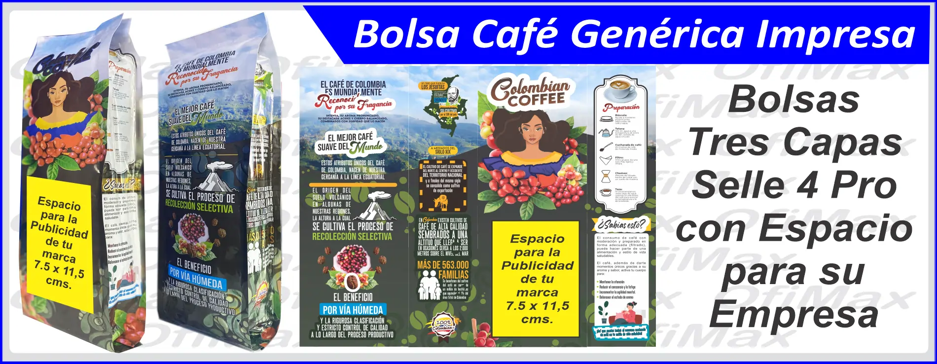 bolsas para cafe impresas genericas, bogota, colombia